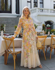 Cressida | Floral Sheer Long Sleeve Maxi Dress