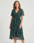 Zafrina | Abstract Pattern Midi Dress
