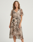 Zafrina | Abstract Pattern Midi Dress