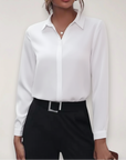 Bella | Women’s Elegant Tailored Button-Up Work Blouse